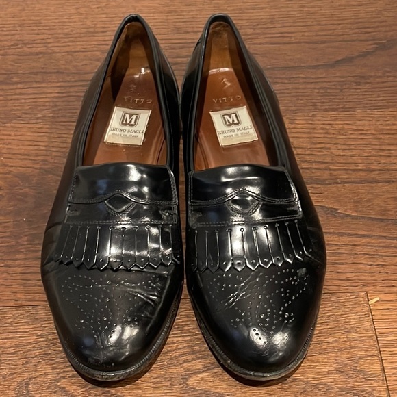 Bruno Magli Men’s Black Loafers Size 10.5 - Picture 1 of 7